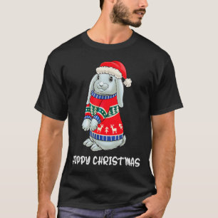 Conejo de Navidad Alegre Jersey de Navidad de Cone