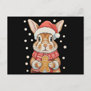 Conejo de Navidad Sombrero de Santa Galleta de Jen