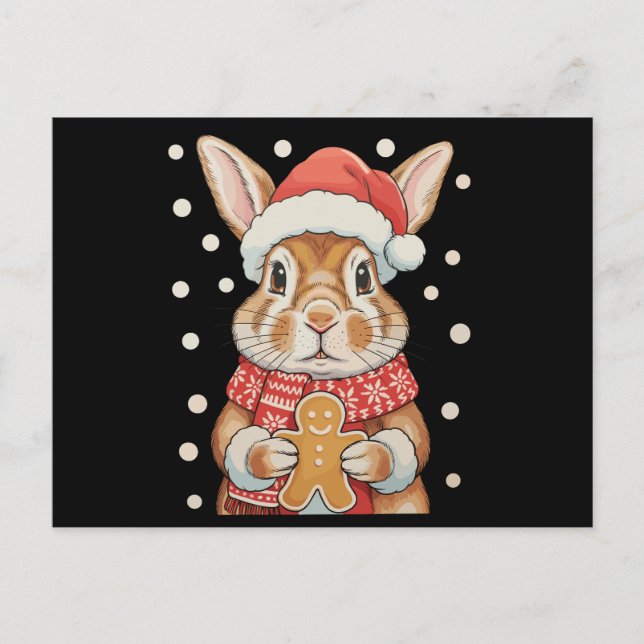 Conejo de Navidad Sombrero de Santa Galleta de Jen (Anverso)