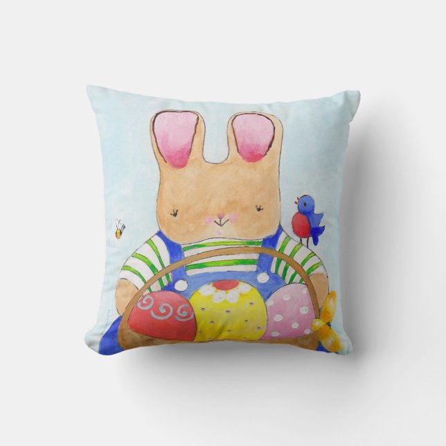 Conejo de niños con almohada de cesta (Anverso)