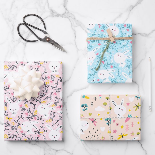 Conejo de Papel de envolvimiento de conejo de 3 (Anverso)