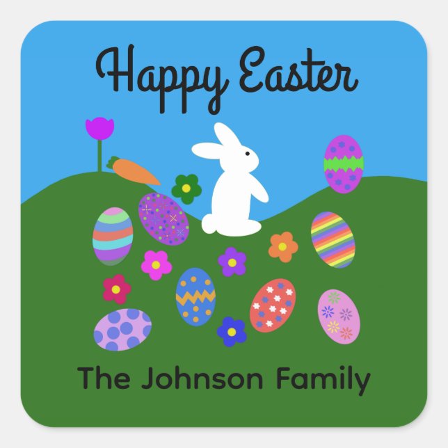 Conejo de Pascua #3 Pegatinas (Anverso)