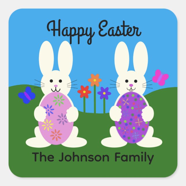 Conejo de Pascua #7 Pegatinas (Anverso)