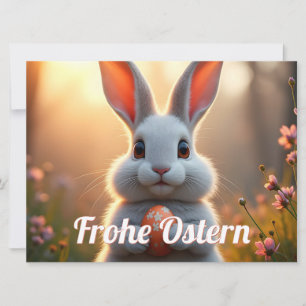 Conejo de Pascua alegre en el encanto de la primav