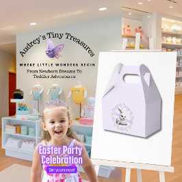 Conejo De Pascua Con Cajas De Favor De Huevos