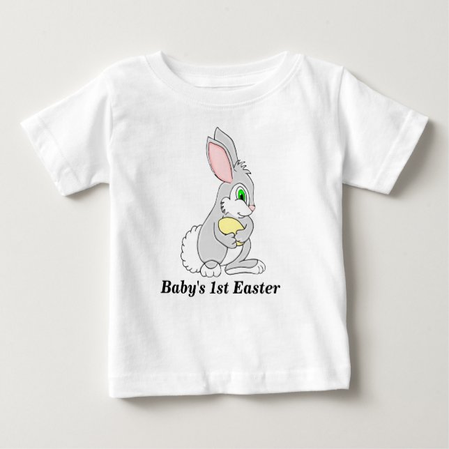 Conejo de Pascua con camiseta de bebé personalizad (Anverso)