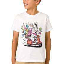 Conejo de Pascua con camiseta Scooter