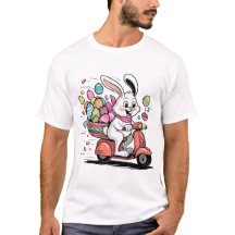 Conejo de Pascua con camiseta Scooter