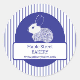 Conejo de Pascua con etiqueta de negocios de franj