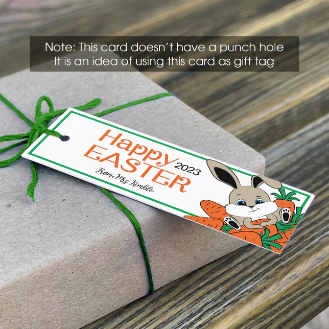 Conejo de Pascua con etiqueta de zanjas (1x3 pulga (Subido por el creador)