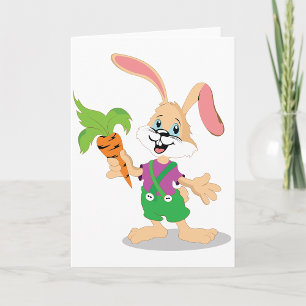 Conejo de Pascua con tarjetas de felicitación estr