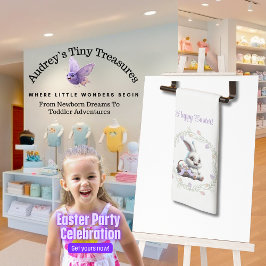 Conejo de Pascua con toalla de cocina de cesta de