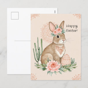 Conejo de Pascua cristiano - Tarjeta postal