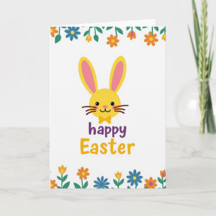 Conejo de Pascua de Oro Falso Tarjeta de Primavera