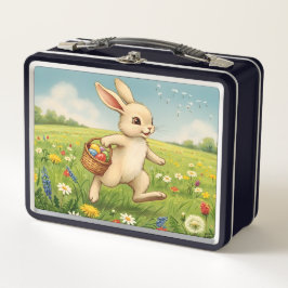 Conejo de Pascua de prado primaveral vintage