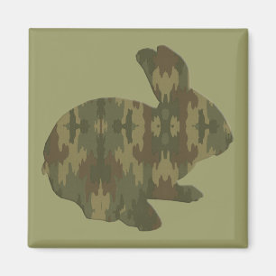 Conejo de Pascua de Silueta Camuflada Imán