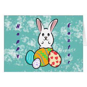 Conejo de Pascua en huevos de Pascua