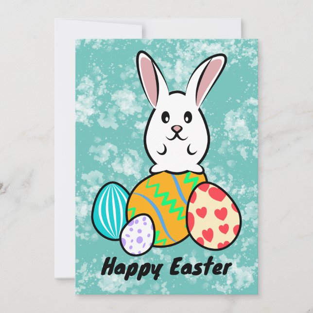 Conejo de Pascua en huevos de Pascua (Anverso)