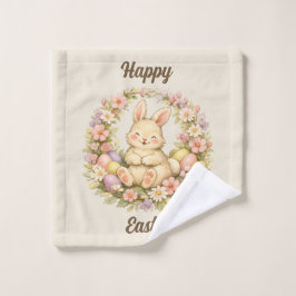 Conejo de Pascua Feliz Vintage Corona Floral