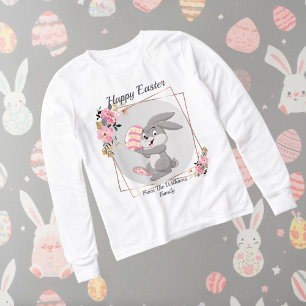 Conejo de Pascua gris personalizado 