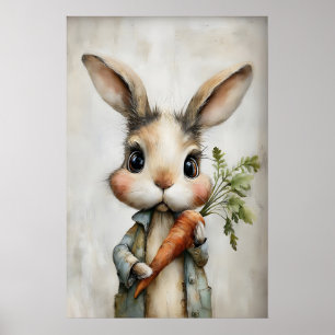 Conejo de Pascua Impresión de Zanahoria, Conejito 