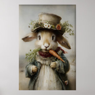 Conejo de Pascua Impresión de Zanahoria, Conejito 