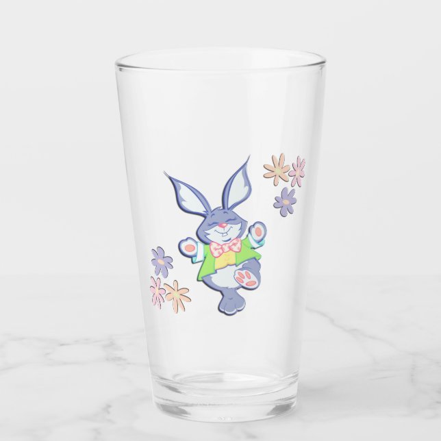 Conejo de Pascua morado bailando (Anverso)