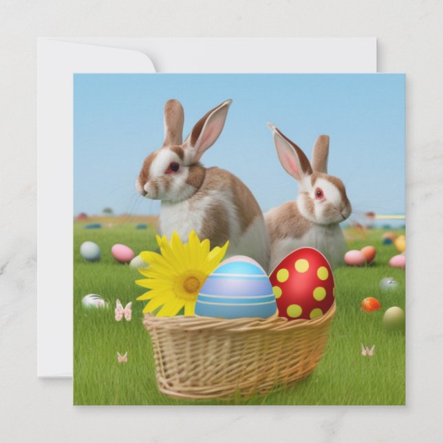 Conejo de Pascua para un Poster de ánimo positivo (Anverso)