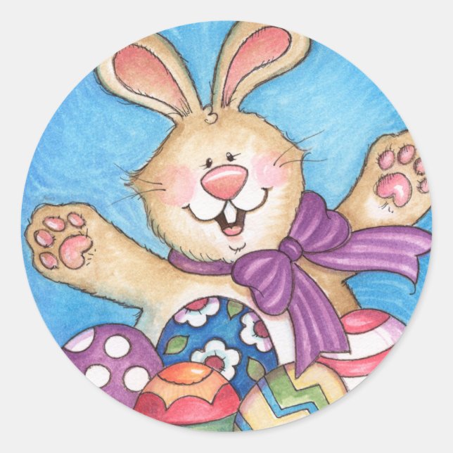 Conejo de Pascua - Pegatinas (Anverso)