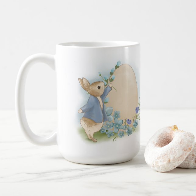 Conejo de Pascua taza de café linda (Con donut)