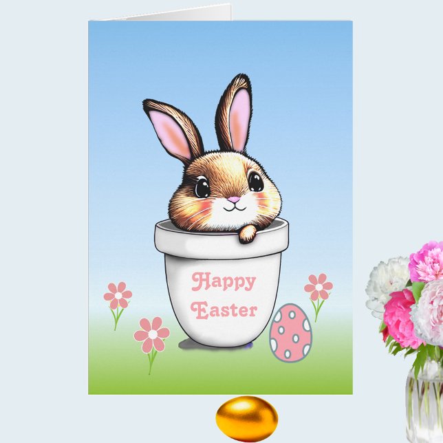Conejo de Pascua y Huevo de Pascua con azul claro (Subido por el creador)