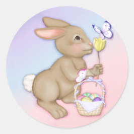 Conejo de Pascua y Pegatina de canasta