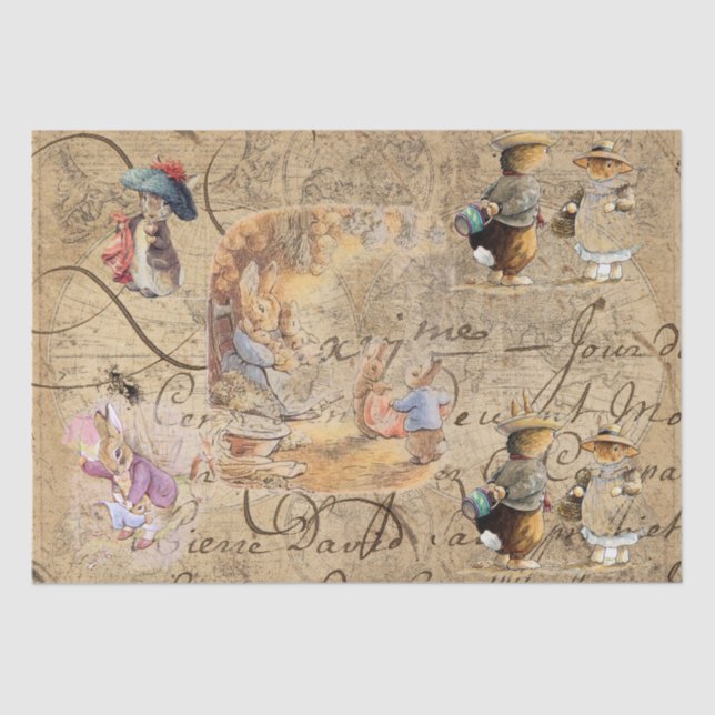 conejo de peter (colección5) Papel de tejido (Anverso)