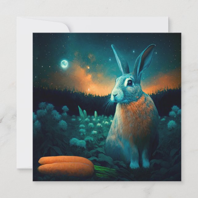 Conejo de prosperidad a la luz de la luna (Anverso)
