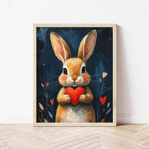 Conejo de San Valentín Arte Moderno Adorable
