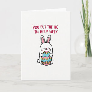 Conejo de Semana Santa Tarjeta Divertida