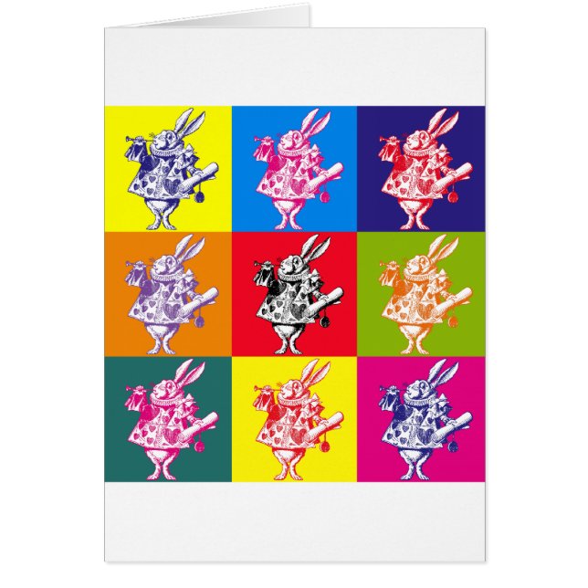 Conejo del blanco del arte pop (Frente)