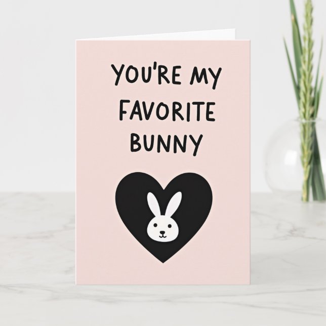 Conejo del Corazón Tarjeta Favorita (Anverso)