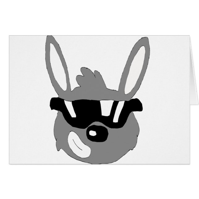 Conejo del dibujo animado con las gafas de sol (Anverso (Horizontal))