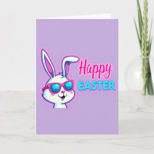 Conejo Divertido Tarjeta Feliz Pascua