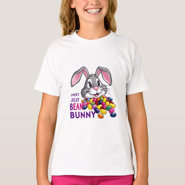 ¡Conejo Dulce Jelly Bean! Camiseta para niñas (Anverso)