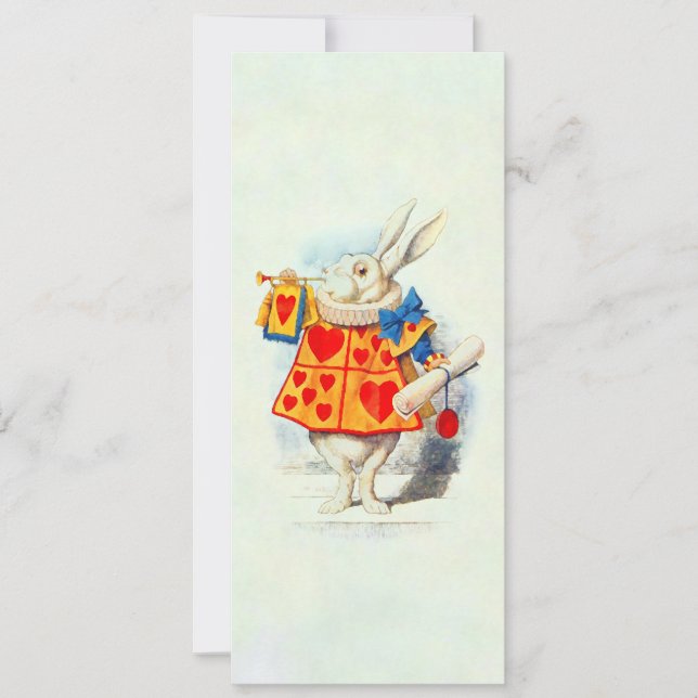 Conejo en Alice Wonderland ~ Invitación (Anverso)