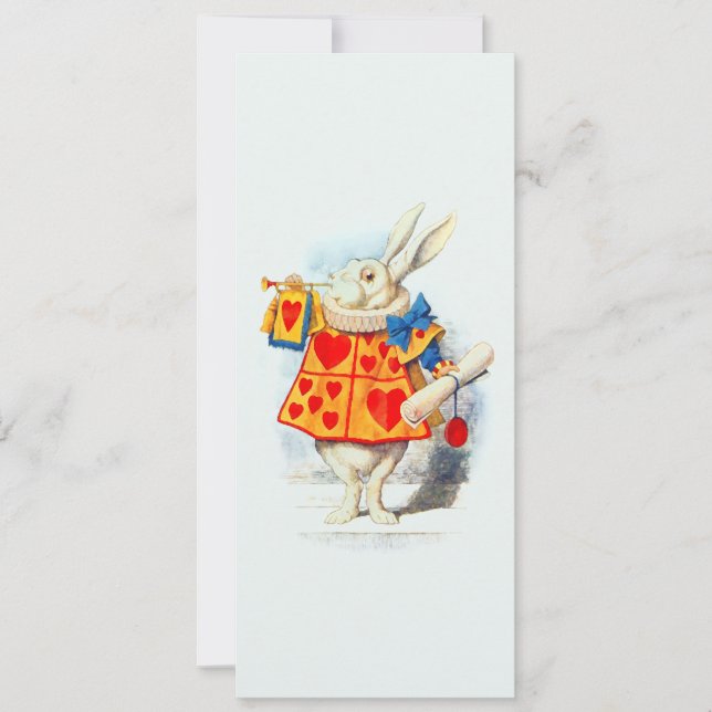 Conejo en Alice Wonderland ~ Invitación (Anverso)
