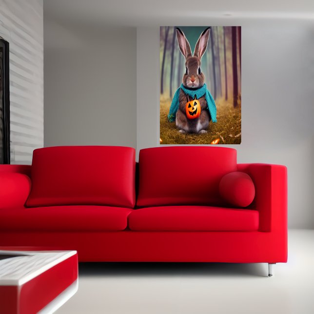 Conejo en el bosque | Poster de arte de IA (Subido por el creador)