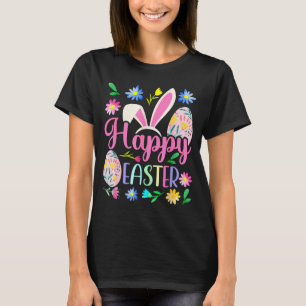 Conejo feliz de Pascua camisetas de Pascua de prim