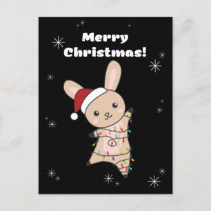 Conejo Feliz Navidad Animales de Invierno Conejos 