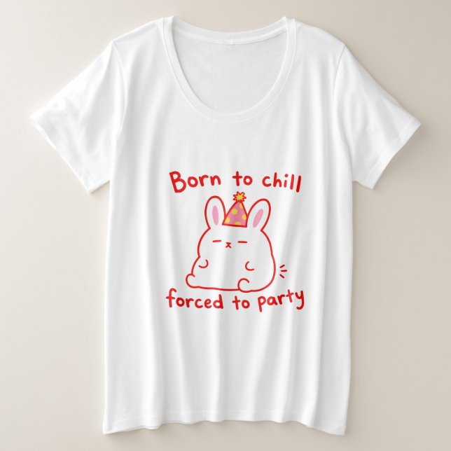 Conejo fiestero nacido para relajarse (Anverso del diseño)