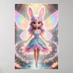 Conejo Hada Pastel – Arte de Póster de Fantasía Má