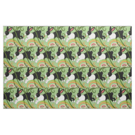 Conejo holandés sobre arte de tela en mosaico con 