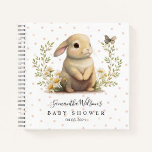 Conejo lindo con libro de invitados de Baby Shower